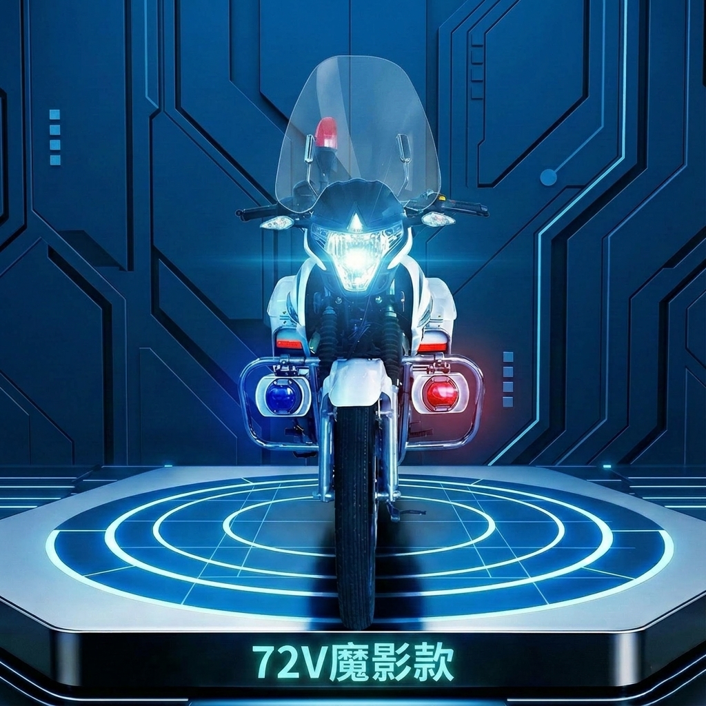 本铃魔影款跨骑电动巡逻摩托车